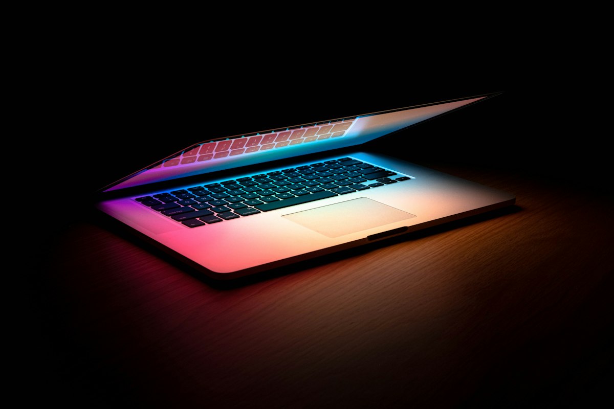 Artificial intelligence neural network with interconnected nodes on dark background